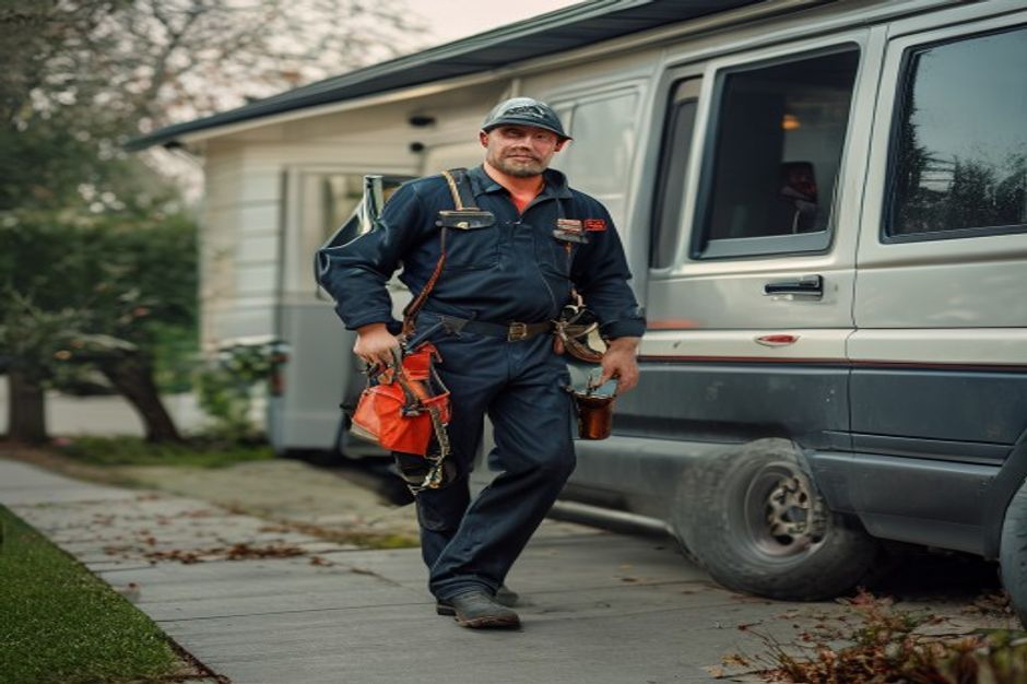Mr. Plumber Inc. crew at work on a job site